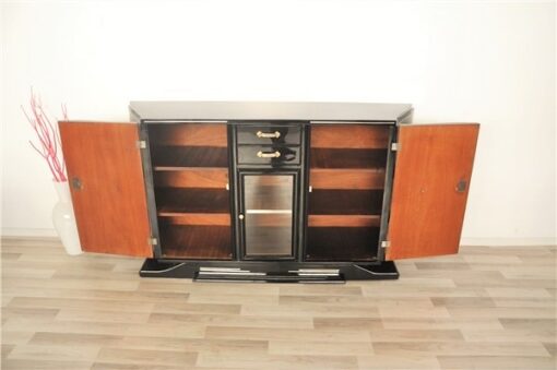 Art Deco, Sideboard, Buffet, Außergewoehnlich, koeperform, vitrine, fach, vitrinenfach, hochglanz, holzfunier, klavierlack