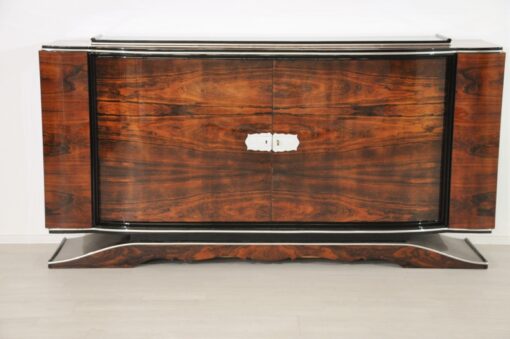 Art Deco, Walnuss, Buffet, Sideboard, Furnier, außergewoehnliche Form, Körpersprache, Franzoesisch,Vintage, Antik, Wohnzimmer, Design