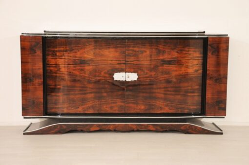 Art Deco, Walnuss, Buffet, Sideboard, Furnier, außergewoehnliche Form, Körpersprache, Franzoesisch,Vintage, Antik, Wohnzimmer, Design