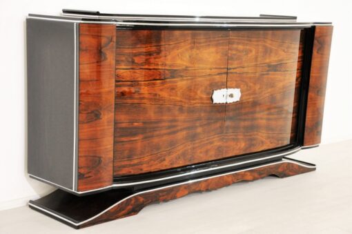 Art Deco, Walnuss, Buffet, Sideboard, Furnier, außergewoehnliche Form, Körpersprache, Franzoesisch,Vintage, Antik, Wohnzimmer, Design