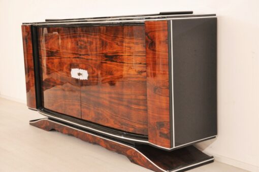 Art Deco, Walnuss, Buffet, Sideboard, Furnier, außergewoehnliche Form, Körpersprache, Franzoesisch,Vintage, Antik, Wohnzimmer, Design