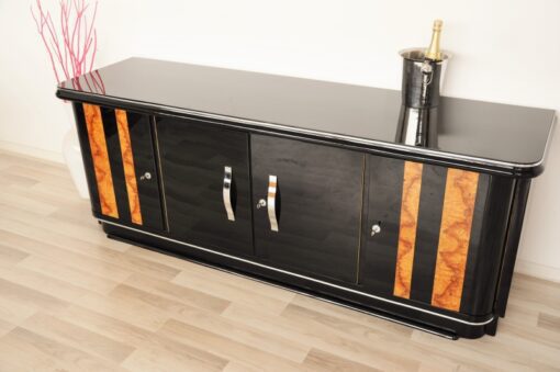 Art Deco, Moebel, Lowboard, Sideboard, Buffet, Klavierlack, 10 Schichten, Hochglanz, handpoliert, elegant, design, nussbaum, moebel