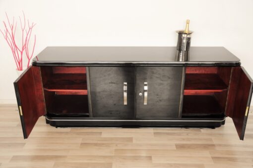 Art Deco, Moebel, Lowboard, Sideboard, Buffet, Klavierlack, 10 Schichten, Hochglanz, handpoliert, elegant, design, nussbaum, moebel