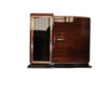 Art Deco Kommode, Bar, Sideboard, asymmetrisch, glas, einlegeboeden, palisander, klavierlack, hochglanz, tolle form, wohnzimmer