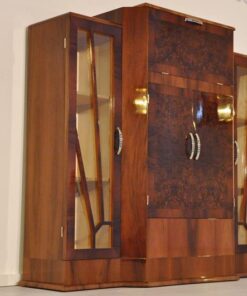 Art Deco, Barsschrank, Kommode, Sideboard, Bar, Walnuss, Moebel, Holz, Spiegel, Schrank, Design, Antik, Vintage, Restoration, Wohnzimmer