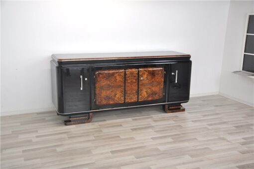 Large, Sideboard, Credenza, french, Walnut, carved feet, design, storage, living room, furniture, antique, vintage, luxurious