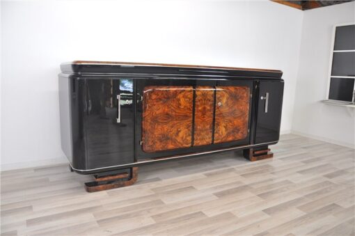 Large, Sideboard, Credenza, french, Walnut, carved feet, design, storage, living room, furniture, antique, vintage, luxurious