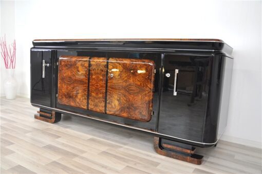 Large, Sideboard, Credenza, french, Walnut, carved feet, design, storage, living room, furniture, antique, vintage, luxurious