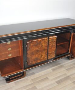 Large, Sideboard, Credenza, french, Walnut, carved feet, design, storage, living room, furniture, antique, vintage, luxurious