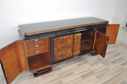 Large, Sideboard, Credenza, french, Walnut, carved feet, design, storage, living room, furniture, antique, vintage, luxurious