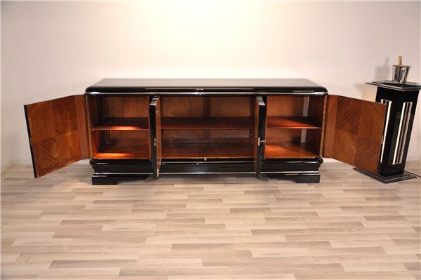 Grosses Art Deco Buffet Mit Nussbaum Original Antike Mobel