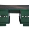 Art Deco, Schreibtisch, Tisch, Jaguar Racing Green, Original, Lack, Wohnzimmer, Büro, Design, Chromleisten, Alcantara, Leder