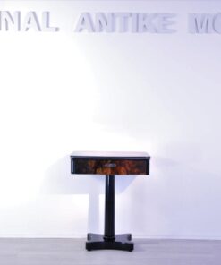 Art Deco, Konsole, Walnuss, Schublade, Klavierlack, hochglanz poliert, chromleiste, moebel, wohnzimmer, schlafzimmer, design, luxus