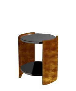 Art Deco, Beistelltisch, Couchtisch, Wohnzimmer, Gold, Schwarz, Designmoebel, Klavierlack, Hochglanz, Handarbeit, vintage, antik