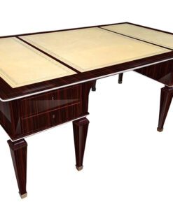 Tisch, Moebel, Wohnzimmer, Frankreich, Art Deco, Makassar, Diplomatentisch, Stilmoebel, braun, Design, Luxus, Lederplatte, Schreibtisch