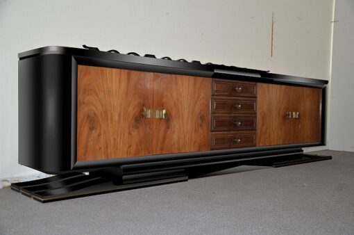 Art Deco, Moebel, Sideboard, Buffet, Credenza, extra groß, XXL, Frankreich, 1920, Design, Wohnzimmer, Luxus, EInzelstück, Messinggriffe