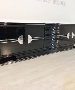 Art Deco, Sideboard, Buffet, XXL, groß, Moebel, Design, Antik, Wohnzimmer, Innendesign, Frankreich, Original, Chromgriffe, Luxusmoebel