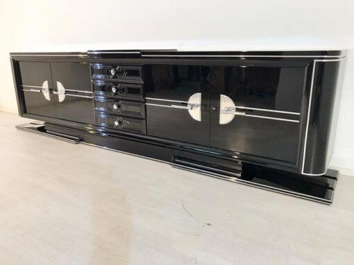 Art Deco, Sideboard, Buffet, XXL, groß, Moebel, Design, Antik, Wohnzimmer, Innendesign, Frankreich, Original, Chromgriffe, Luxusmoebel