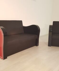 Art Deco, Design, Chromliner, Set, Design, Interior, Llyod Timm, Red, Black, Lacquer, high gloss, Handmade, Furniture