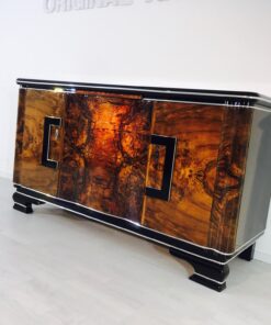 Art Deco, Buffet, Sideboard, Schrank, Aufbewahtung; Design, Moebel, Antik, Wohnzimmer, Klavierlack, Wlanussholz, Belgien, Innendesign