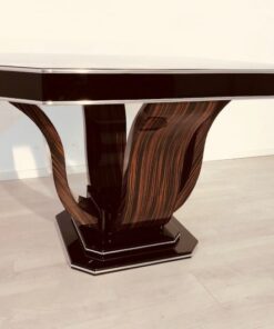 Art Deco, Esstisch, Makassar, Holz, restauriert, Luxus, Moebel, Design, Innendesign, hochglanz, Lack, Wohnzimmer, Esszimmer, Antiquitaeten