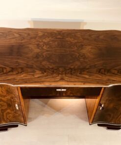 Art Deco, Moebel, Design, Schreibtisch, Wurzelholz, Walnuss, Furnier, braun, Wohnzimmer, Buero, Partnerschreibtisch, Frankreich,