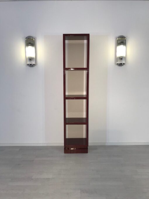 Art Deco, Regal, Aufbewahrung, palisander, rot, Design, Moebeldesign, Innendesign, Qualitaet, Dekoration, Home,Wohnzimmer, Buero