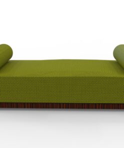 Art Deco Design, Zweisitzer, Sofa, Gruen, Luxus, Kissen, Wohnzimmer, Schlafzimmer, Makassar, Holz, elegant, Innendesign,