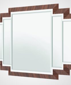 Art Deco Design Spiegel mit Makassarrahmen, Innendesign, Spiegel, Wandspiegel, Edelhölzer, 1920er, Luxus, Moebel, Holz, handarbeit
