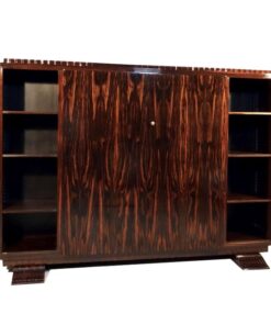 Schrank, Makassar, Holz, art, deco, 1920, frankreich, vintage, restauriert, mahagoni, ebenholz, furnier, braun, neu, alt,