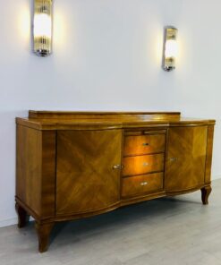 Original Art Deco Sideboard, Helles Walnussholz, Antik, 1920er, Design, Furnier, Aufbewahrung, Moebel, Luxus, toller Farbton