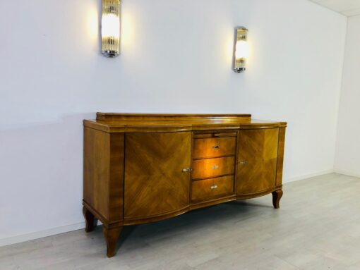 Original Art Deco Sideboard, Helles Walnussholz, Antik, 1920er, Design, Furnier, Aufbewahrung, Moebel, Luxus, toller Farbton