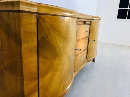 Original Art Deco Sideboard, Helles Walnussholz, Antik, 1920er, Design, Furnier, Aufbewahrung, Moebel, Luxus, toller Farbton