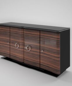 art, deco, sideboard, sideboards, design, makassar, furnier, geschwungen, braun, schwarz, antik, alt, neu, restauriert, wohnzimmer