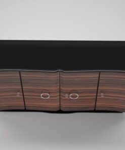 art, deco, sideboard, sideboards, design, makassar, furnier, geschwungen, braun, schwarz, antik, alt, neu, restauriert, wohnzimmer