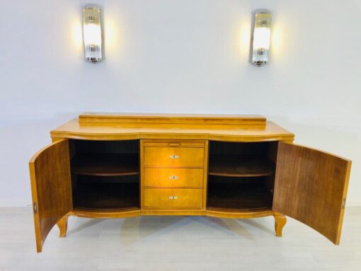 Original Art Deco Sideboard, Helles Walnussholz, Antik, 1920er, Design, Furnier, Aufbewahrung, Moebel, Luxus, toller Farbton