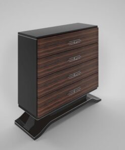 makassar, holz, klavierlack, kommode, art, deco, design, schubladen, schwarz, braun, wohnzimmer, lack, neu, restauriert, alt