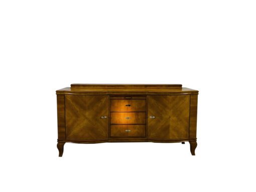 Original Art Deco Sideboard, Helles Walnussholz, Antik, 1920er, Design, Furnier, Aufbewahrung, Moebel, Luxus, toller Farbton