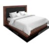 nachbaute, art, deco, style, stil, klavierlack, makassar, holz, bett, leder, schlafbett, schlafzimmer, lack, edel, elegant