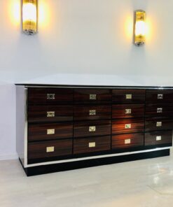 1920er Art Deco Apotheker Sideboard mit Makassar Schubladen, Luxus Moebel, Design Moebel, Apotheker Schrank, Innendesign, Schublden Schrank