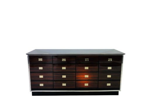 1920er Art Deco Apotheker Sideboard mit Makassar Schubladen, Luxus Moebel, Design Moebel, Apotheker Schrank, Innendesign, Schublden Schrank