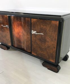 Wurzelholz Art Deco Sideboard aus Frankreich 1920er, Original Antike Möbel, Design Möbel, Walnussholz, Wohnzimmer Möbel, Buffet, Schrank