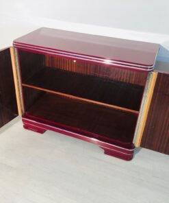 Original Art Deco Kommode in Hochglanz-Rot, Art Deco Kommode, Designmöbel, Luxus-Möbel, Kommoden, Art Deco Möbel, Innendesign