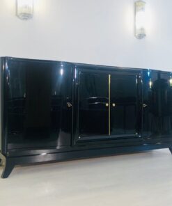 Klassisches 1920er Art Deco Sideboard mit Serpentinen-Türen, Originalmöbel, Art Deco Möbel, Luxus Möbel, Design Möbel, Sideboards, Schränke, Kommoden