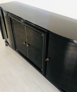 Klassisches 1920er Art Deco Sideboard mit Serpentinen-Türen, Originalmöbel, Art Deco Möbel, Luxus Möbel, Design Möbel, Sideboards, Schränke, Kommoden