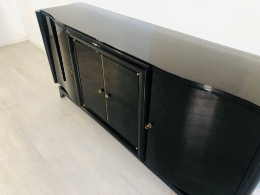 Klassisches 1920er Art Deco Sideboard mit Serpentinen-Türen, Originalmöbel, Art Deco Möbel, Luxus Möbel, Design Möbel, Sideboards, Schränke, Kommoden