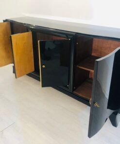 Klassisches 1920er Art Deco Sideboard mit Serpentinen-Türen, Originalmöbel, Art Deco Möbel, Luxus Möbel, Design Möbel, Sideboards, Schränke, Kommoden