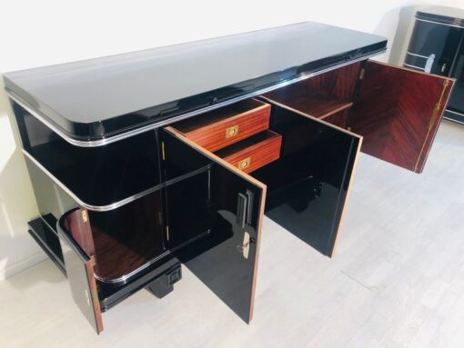 art, deco, möbel, schwarz, sideboard, 1920, alt, antik, original, wohnzimmer, elegant, modern, design, restauriert, super