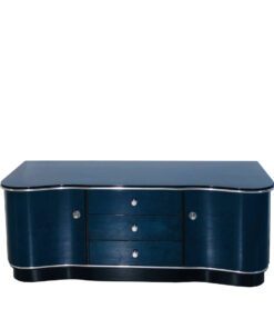 Blaue Art Deco Kommode oder Lowboard Frankreich 1930er, Art Deco Möbel, Sideboard, Design, Luxusmoebel, Art Deco Möbel im Angebot