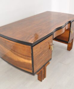 1920er Art Deco Nussbaum Schreibtisch, Art Deco Möbel, Art Deco Antiquitäten, design möbel, Restauration, Nussbaum Schreibtische, Luxus